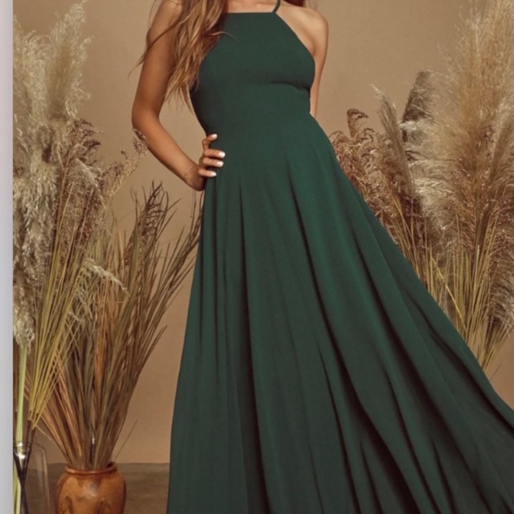 Lulu’s Mythical kind of love green Maxi dress